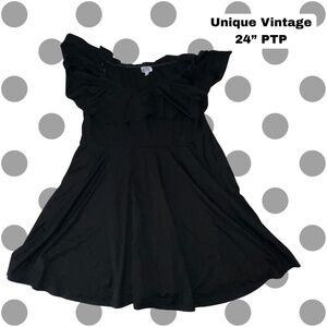 Unique Vintage Black A-line Dress NWOT